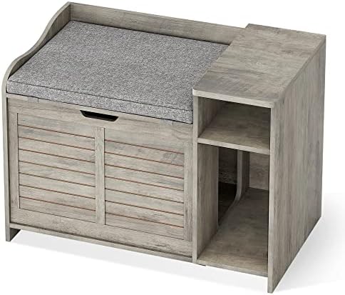Armário multifuncional de areia de gato, mobiliário de ninhada escondido, banheiro de madeira de madeira, casa
