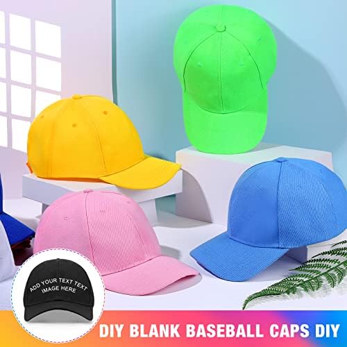 72 PCS Caps de beisebol simples Busal em branco Hat de pai ajustável Caps de correia unissex Solid Color Golf Hat para homens Esportes de mulheres esportivas