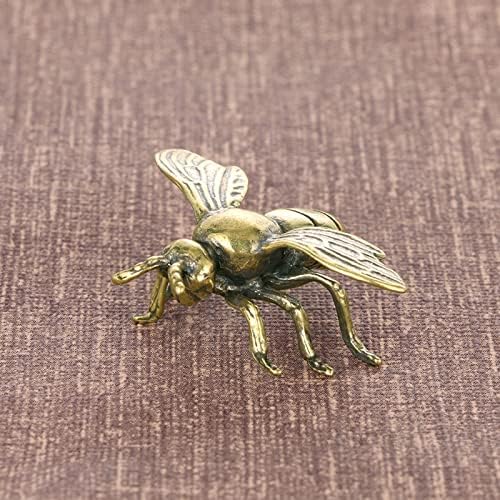 Ornamento de cristal, abelha criativa de cobre pura, fabricação de bronze antigo de bronze de bronze para doces
