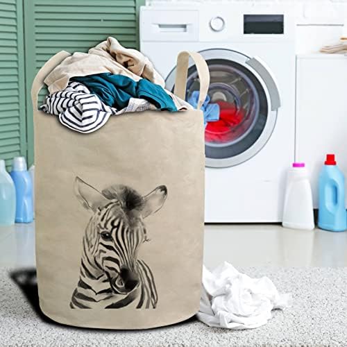 Cesto de lavanderia cesto colapsível doce zebra cesto roupas sujas roupas de linho de linho à