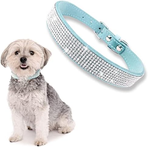 Cale Nível XS Pink Diamond Diamo Dog -Collar Gato Cole Crystal Collar Leather com fivela de metal para filhotes