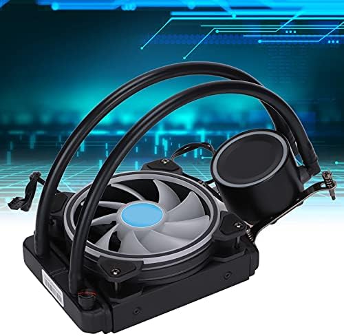 Cooler líquido da Zyyini CPU, ventiladores de resfriamento de computador, ventilador de controle