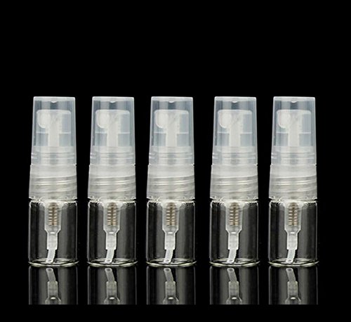 Elfenstall- 20pcs mini transparente 2ml 5/8 drama fino névoado atomizador de frasco de vidro garrafa de vidro