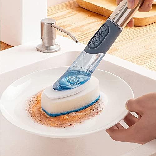 Escova de escova de haibing conjunto de pincel automático reabastecer pincel de lavagem longa, pressione com escova de sapatos de base