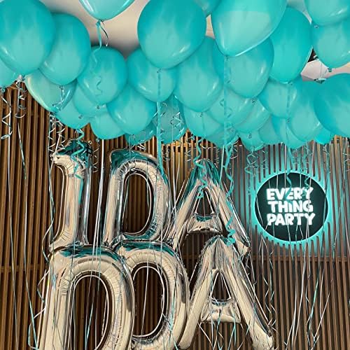 Balões de látex de teal látex 80 pacote de 12 polegadas de festa turquesa de festa para festa de aniversário