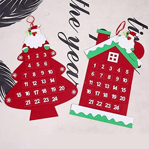 Calendário calendário natal santa decoração pingente pingente de natal contagem regressiva decoração de casa