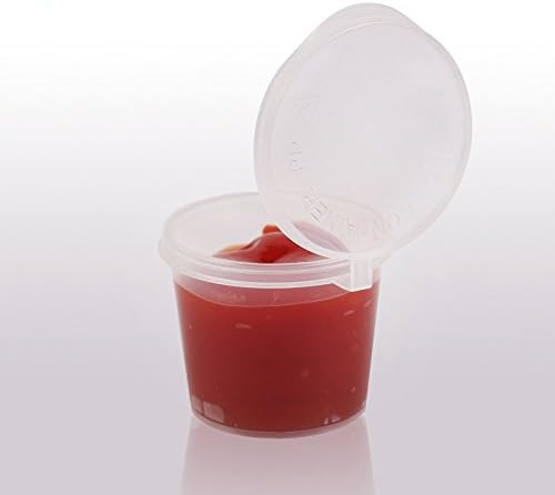 50pcs/lote 1/1,5 onça Pequena molho de molho de plástico copos de armazenamento de alimentos recipientes