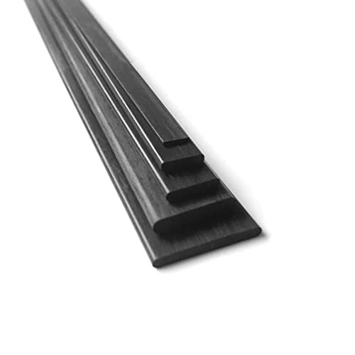 Placa de fibra de carbono: Comprimento: 500 mm, espessura: 0,5 mm, largura: 3mm;