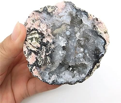 ZYM116 1PC NATURA ROSA AGATE GEODE Corte de cristal de cristal Energia Energia Rocha Mineral Rock Mineral DIY