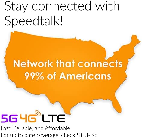 SpeedTalk Mobile $ 5 Plano de pagamento sem fio pré -pago para smartphones e celulares | 5G 4G LTE | 100