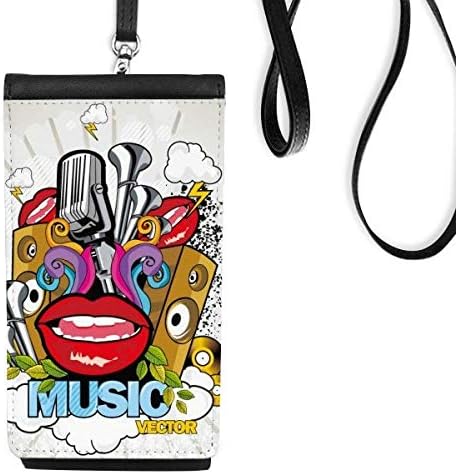 Graffiti Street colorida boca estéreo estéreo bolsa pendurada bolsa móvel bolso preto bolso