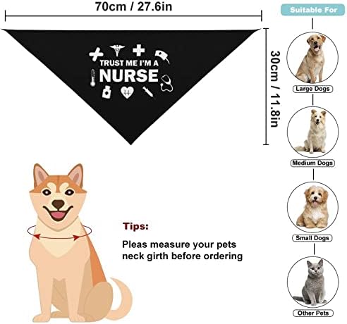 Confie em mim, eu sou uma enfermeira adorável bandana de cães Triângulo Triângulo Pet Pet Lavável