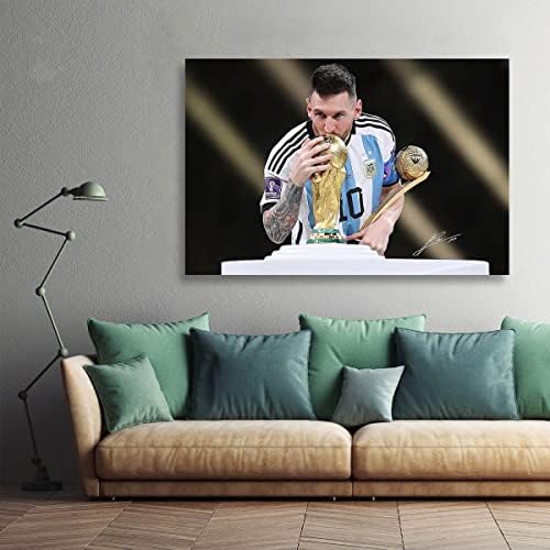 2022 Lionel Messi Champion Poster Famous Football Superstar Messi Poster Impressões de decoração de parede