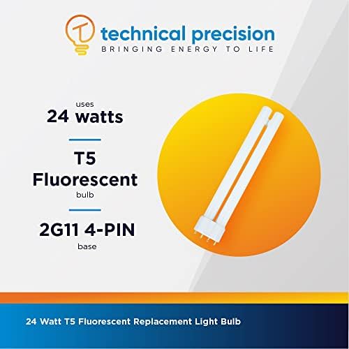 Precisão técnica 24W Substituição de lâmpada fluorescente compacta para Athalon F27BX/SPX30/RS T5 Tubo Twin CFL Bulbo - 2G11 Base - 13,75 polegadas Comprimento total - 3000k Warm Branco - 1 pacote