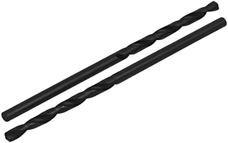 Aexit 2,5 mm Diâmetro suporte de ferramenta de 60 mm de comprimento HSS Fluta em espiral Frill Brill Twist Drill Bit Black 10pcs Modelo: 73AS661QO470