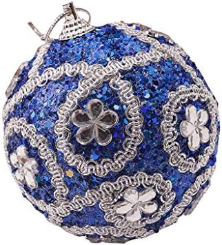 Ornamento Ball Xmas 8cm Balinhas Tree Glitter Rhinestone Decoration Decoração de Natal Hanges Glass Vaso com corda