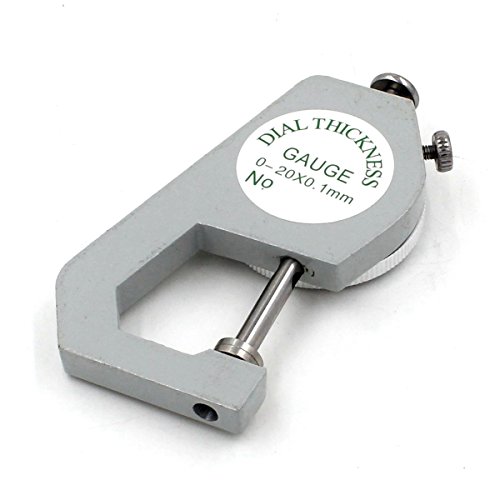Medidor de espessura de discagem ponto de contato plano 0-20mm 0,1mm Incrementos de couro Leitura da ferramenta