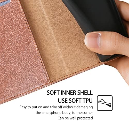 Para capa de carteira do iPhone 14, capa de carteira de couro PU premium flip fólio stand com slots de cartão de proteção para iPhone 14 6,1 polegadas