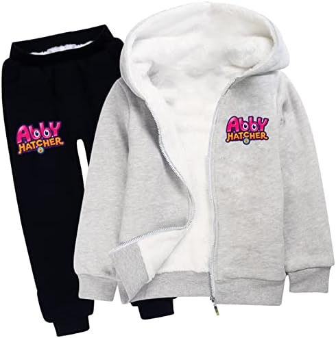 By Can-Can Girls Girls Abby odeia o casaco de lã e o conjunto de calças de corrida 2pcs, equipamento quente de