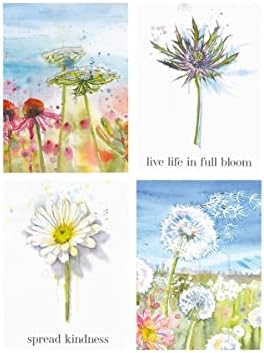 Primitivos de Kathy espalharam bondade; Vida viva em conjunto de cartões decorativos de flor em plena floração
