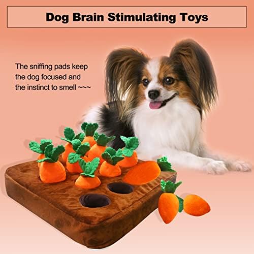 Lemcrvas Cenout Snuffle tapete para cães, cenoutas interativas Enriquecimento Toys de cães, promova forrageamento