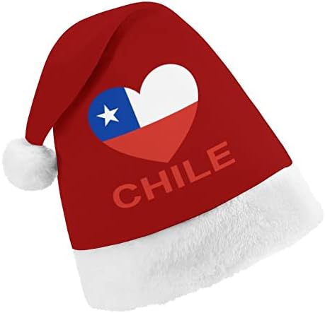 Love chile luxuoso chapéu de natal travessura e lindas chapéus de Papai Noel com borda de pelúcia