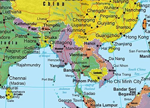 Swiftmaps Asia Wall Mapa Edição Geopolítica