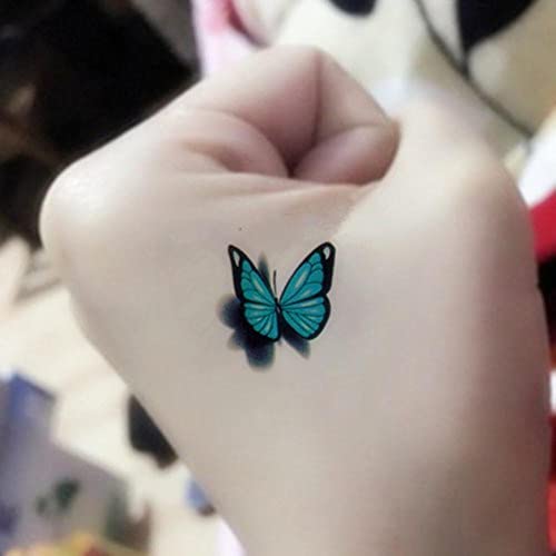 5 lençóis Agueiras de tatuagem de borboleta azul