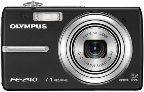 Olympus Stylus FE-240 Câmera digital de 7,1MP com imagem dupla estabilizada 5x Zoom óptico