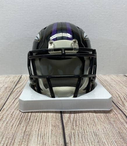 Baltimore Ravens Patrick Queen assinou Speed ​​Mini Capacete JSA CoA !!! - Capacetes NFL autografados