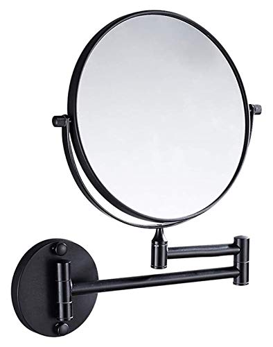 Espelho de maquiagem espelho de montagem de parede aumentada de 6 polegadas com ampliação de 3x espelho giratório