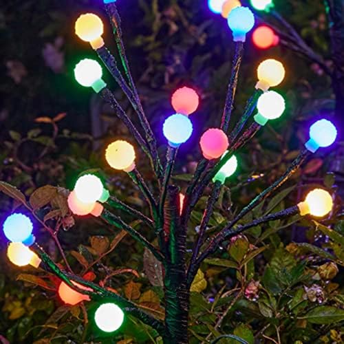 OriginalSourcing Solar Lights Outdoor Lights Decoração de jardim de festa à prova d'água Firefly Ball Tree Decor
