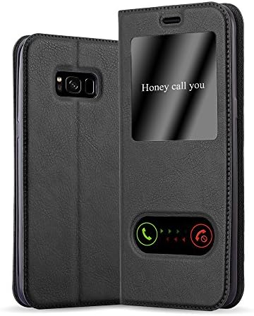 Caso Cadorabo Book Compatível com Samsung Galaxy S8 em Comet Black - com fechamento magnético, 2