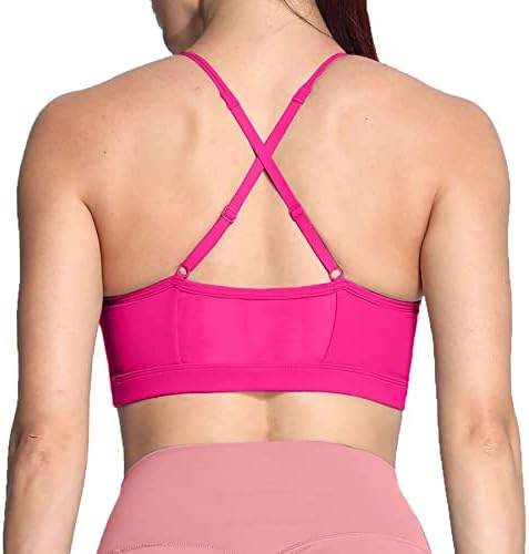 Aoxjox Sports Bras for Women Workout Fitness Ruched Treinamento Baddie Cross Back Yoga Crop Tank Top