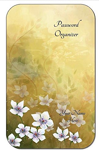 Livro de senha de impressão grande, livro de endereços do site A-Z Tabs Flowers Personalized Gifts