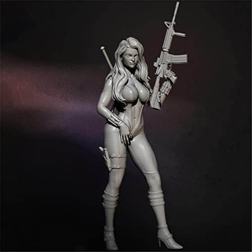 Goodmoel 75mm 1/24 Agente de fantasia Kit de modelo de soldado de resina guerreira/kit em miniatura