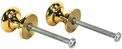 Planade Par de botões de armário de latão polido e lacado [tamanho 2 cm] | Ganchos suspensos | Titular