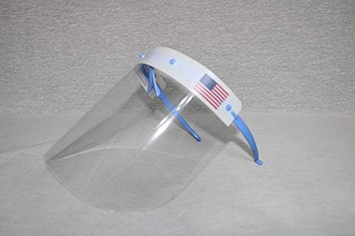 Face Shield-Plastic Shield Glasses Face Shield Made in Ausa-Reutable Face Shields-Full Face Protection com Bandeira