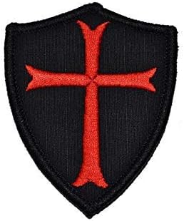 Morton Home Knights Templar Cross Crusaders Moral Tactical Patch 2,9 x 2,5 tamanho