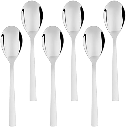 Altin Store Spoons/ Spoons de aço inoxidável, conjunto de colher de 6, prata