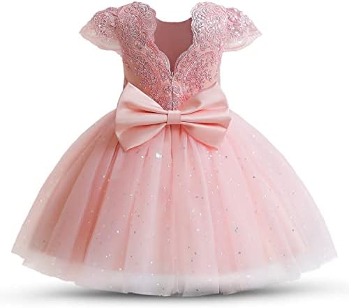 Nnjxd Baby Girl Princess Dress Vestido Bowknot lantejous vestidos
