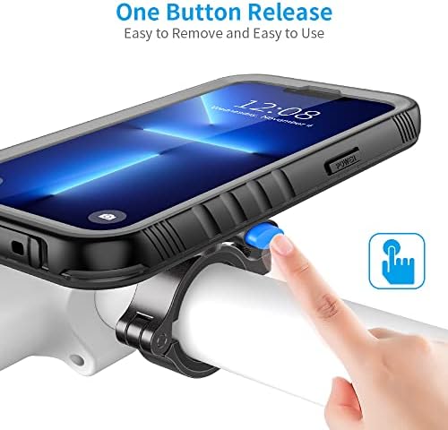 Sokusin Metal Bike Phone Mount - Bicycle Motorcycle Hitdlebar Celular Portador para iPhone 13 Pro com estojo
