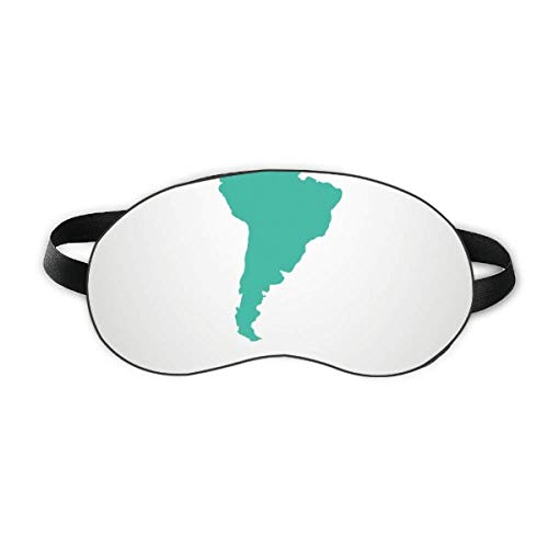 Green South America Ilustration Mapa Sleep Eye Shield Soft Night Blindfold Shade Cover