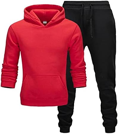 Dsfeoigy Men's Sets Drop Shipping Hoodies+Calças de ternos esportivos Casual Sweetshirts Tracksuit Sportswear