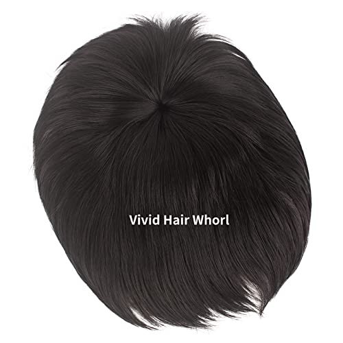 Weken Short Toupee for Men Hair Topper Wig Clip em Crown Hair Extensions Mens Hair Piece para cobrir cabelos