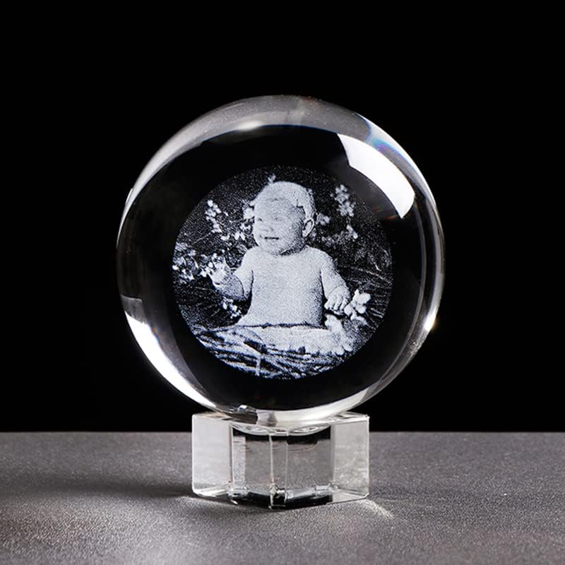 Xiaojia Glass Photo Ball Crystal Sphere personalizada Lase Gravura Globo Decoração de casa Acessórios para decoração