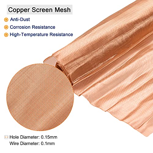 Meccanixity Tela de cobre Tela de malha de malha 20x12inch pano de filtração de 100 malha para casa