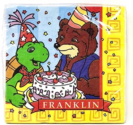 2004 Franklin Bear & Turtle grande guardanapos de festa de 3 camadas