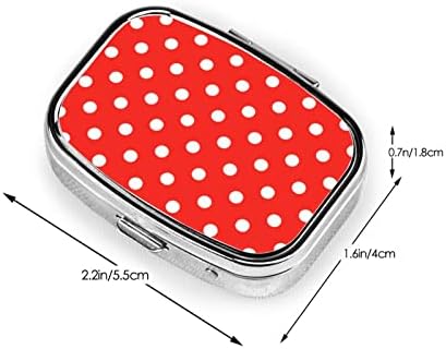 Polca vermelha e branca Mini Caixa de comprimidos da caixa de comprimidos de viagens Caixa de pílula