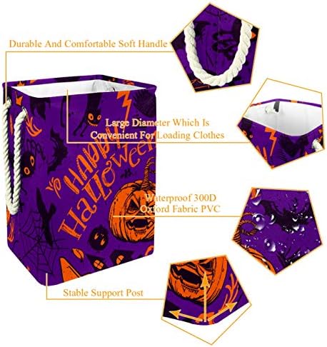Deyya Halloween Scary Pumpkin Monster Laundry Bestkets dificultam altos e resistentes para crianças